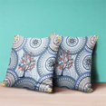 thumbnail image 4 of Boho Mandala Plant Indoor/Outdoor Pillow in White Yellow Blue Red 26x26, 4 of 5