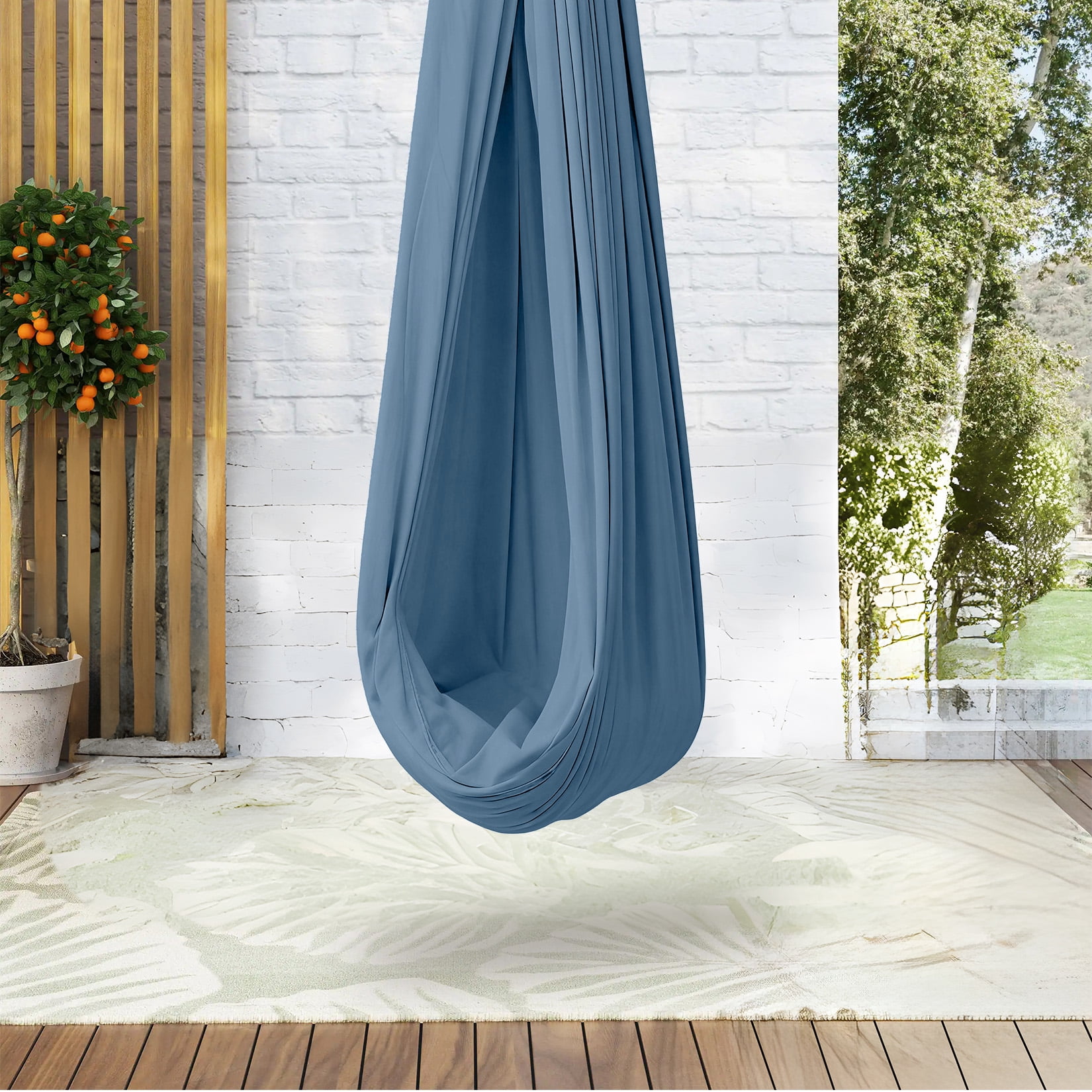 Sensory Swing for Kids - 55" x 59" Dual-Layer Therapy Swing for Autism, ADHD & Sensory Needs, Calming Hug Effect, 360° Swivel, Indoor/Outdoor Use, Supports Up to 300 Lbs