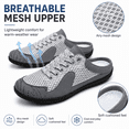 thumbnail image 2 of Men's Slip-On Mule Sneakers Backless Anti-Slip Walking Shoes - Lightweight Breathable Casual Sport Shoes for Driving Travel, 2 of 6