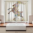 thumbnail image 2 of Ambesonne Goat Kitchen Curtains, Reared up Grandioso Goat, 55"x39", Multicolor, 2 of 3