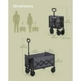 thumbnail image 6 of Small Collapsible Wagon with 400 lb Dynamic Weight Capacity, Foldable Wagon Cart, Folding Camp Cart with Wheels, for Outdoor, Yard, 90 L, Slate Gray, 6 of 12