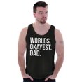 thumbnail image 3 of Worlds Okayest Dad Fathers Day Family Tank Top Sleeveless Tee Men Brisco Brands S, 3 of 5