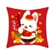 thumbnail image 2 of Funda de cojín de 40x45 cm, fundas de almohada con estampado de conejo lavables, fundas de almohada, funda de almohada para el Festival de primavera, estilo B Soledad sofá almohada, 2 of 10