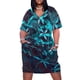 thumbnail image 1 of Vestido de playa hawaiano - polinesio tropical abstracto suelto con bolsillos. Vestido para embarazadas., 1 of 6