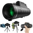 thumbnail image 2 of 80x100 High Power HD Monocular Telescope, Compact Outdoor Zoom Optics, 40x Magnification, Waterproof, Phone Compatible, for Hiking, Hunting, Camping, Bird Watching, Travel, with Tripod & Phone Holder, 2 of 6