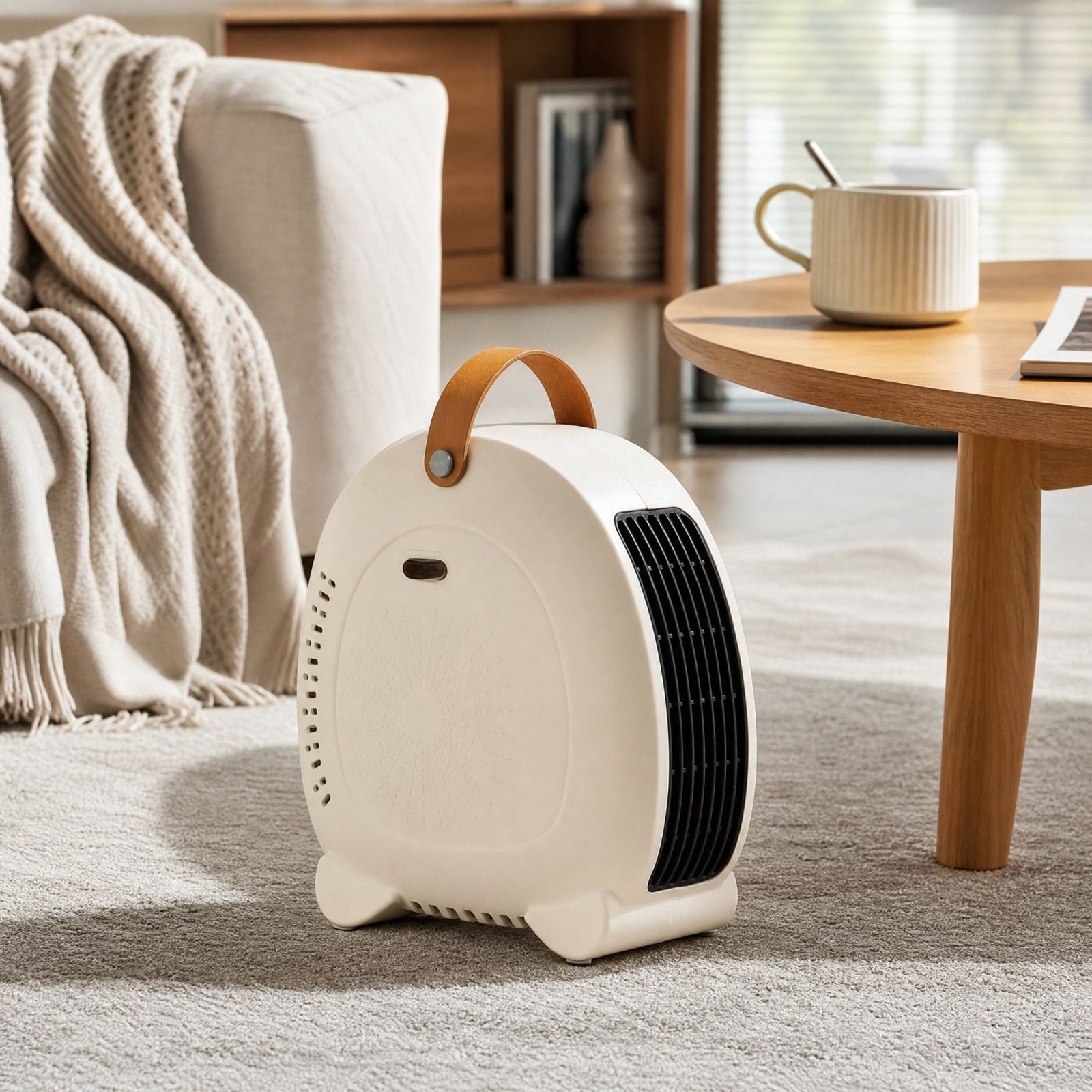 Portable Space Heater 2000W Compact Electric Heater with Carry Handle Fast Heating Personal Heater for Bedroom Office Dorm Room Desk and Indoor Small Spaces