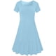 thumbnail image 4 of mfyjkho Vestidos midi para mujer, Vestidos lisos para mujer, verano, casual, sin mangas, con pliegues, con lazo frontal, plisado, minivestido de playa para vacaciones con bolsillo xxl, 4 of 6