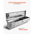 thumbnail image 4 of VEVOR Truck Bed Tool Box, Heavy Duty Aluminum Tool Box with Tread Patterns, Storage Toolbox Chest Organizer with Lock and Key, Ideal for Pickup, Truck Bed, RV, Trailer, 48 x 13.4 x 13 in, Silver, 4 of 9