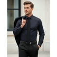 thumbnail image 3 of OALUXE Mens Dress Shirts Formal Long Sleeve Button Down Business Solid Shirt, 3 of 7