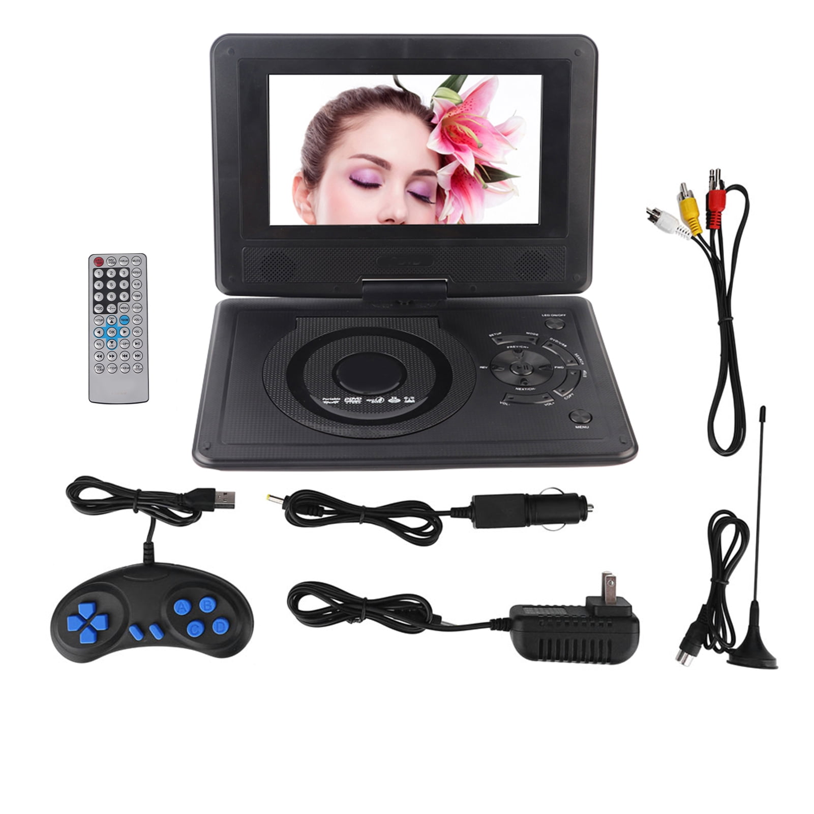 Car TV Player, DVD Player 9.8in LCD Screen Portable Fully
