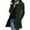 Green, variant on Women's Solid Color Thick Woolen Overcoat Mid Length With Pockets winter clothing for women