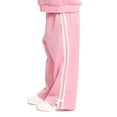 thumbnail image 4 of Wonder Nation Toddler Girls Wide Leg Athletic Pants with Side Stripe and Bow, Sizes 12M-5T, 4 of 8