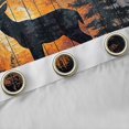 thumbnail image 4 of jejeloiu Jungle Deer Elk Blackout Curtains Set of 2 (52x84 Each),Pine Tree Window Curtains,Black Orange Curtains and Drapes For Men Women,Microfiber Bedroom Decor, 4 of 6