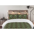 thumbnail image 5 of Ambesonne Botanical Down Alternative Quilt Comforter, Art Leaves of the Jungle, Queen, Reseda Green and Brown, 5 of 5