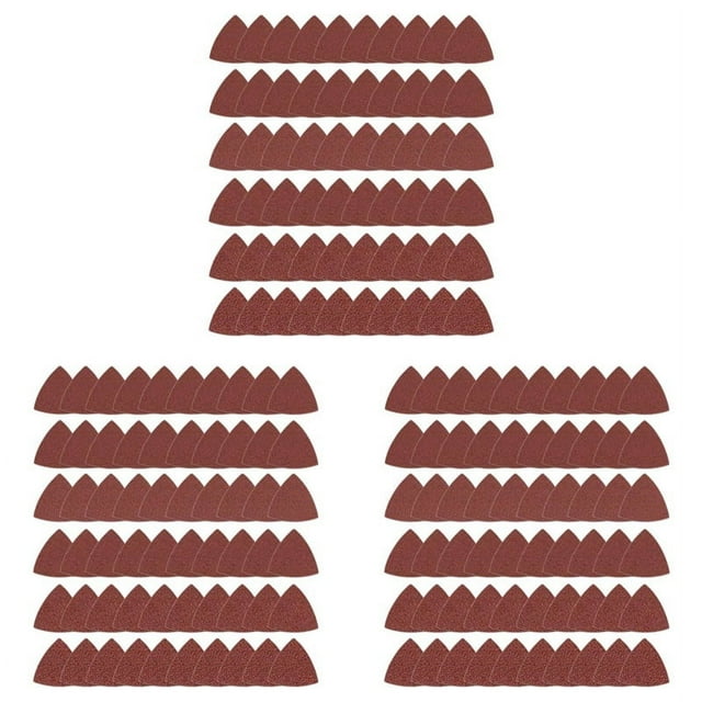 180 Pcs Triangulaire Crochet et Boucle Triangle-Papier à Sable, s'Adapte à Outil Oscillant Multi 3-1/8 Pouces