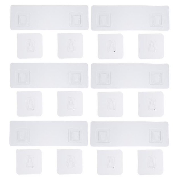 30 piezas de pegatinas sin clavos, estante de almacenamiento, pegatinas de pared, hebillas autoadhesivas de pared