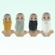 thumbnail image 5 of 4 piezas bigote barba bigotes simulación cosplay disfraz accesorio fiesta bola accesorios para decoración (blanco + negro + gris + marrón), 5 of 5