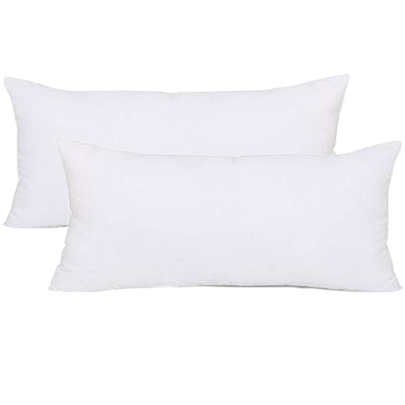 12x24 Decorative Throw Pillow Insert, Duck Feather Fill, 100 Cotton