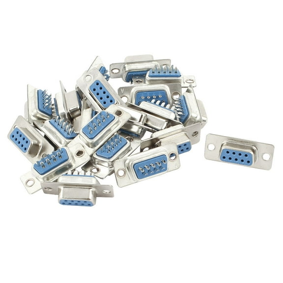 20 Pieces DB9 RS232 Serial 9 Pin Female Plug Connector Adapter