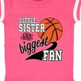 thumbnail image 4 of Inktastic Little Sister and Biggest Fan Basketball Player Girls Baby Bodysuit, 4 of 5