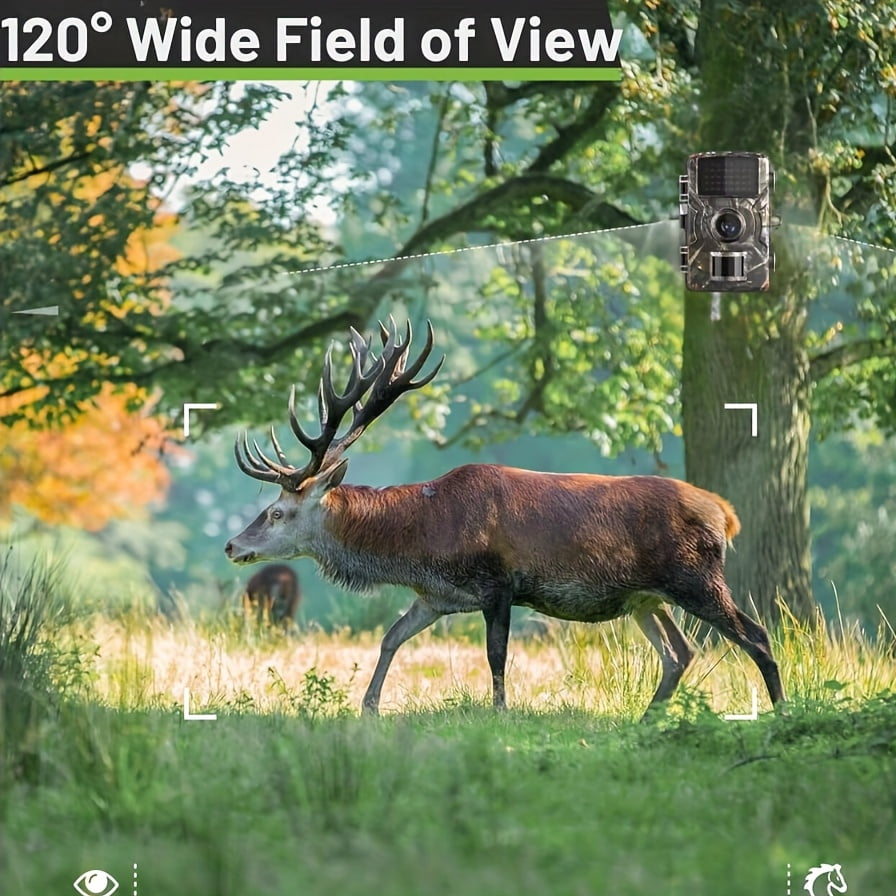 Mini Trail Camera 16MP 1080P, Night Vision Game Camera with IP66 Waterproof, Camouflage Wildlife Monitoring for Outdoor & Home Security, Great Gift