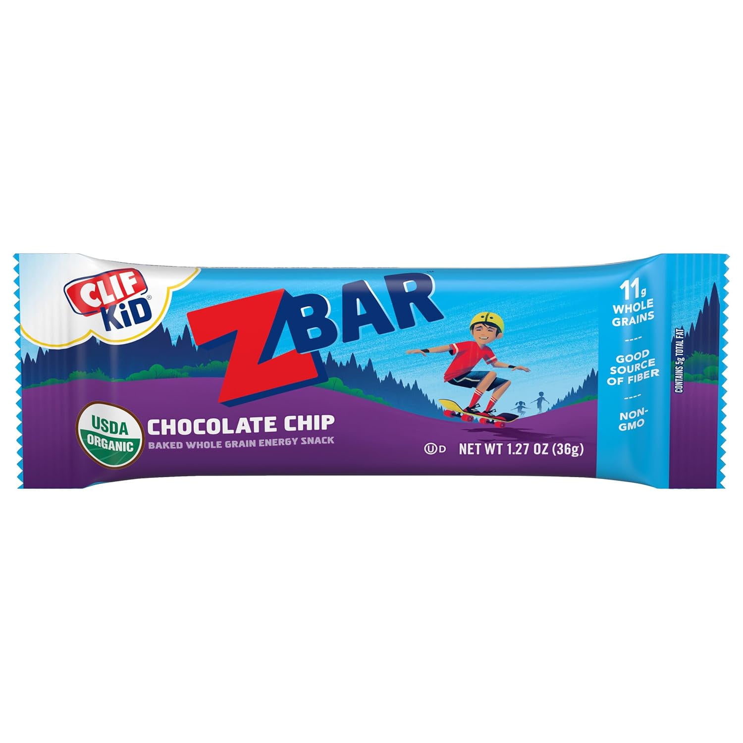 Clif Bar Organic Kid ZBar Chocolate Chip -- 6 Bars Pack of 4