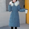 Womens Warm Long Coat Hoodies Collar Jacket Slim Winter Parkas Outwear Coats（Women's Coats & Jackets Shop All）