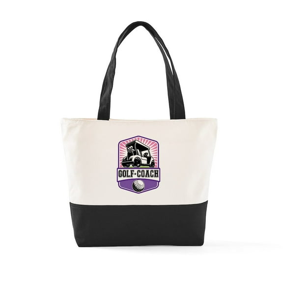 CafePress - Golf Coach Ladies - Two Tone, 100% Cotton, Zipper Tote Bag
