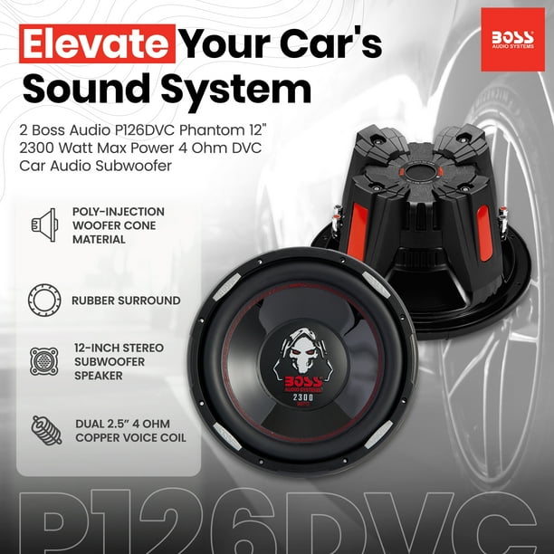 BOSS Audio P126DVC Phantom 12 Inch 2300W Car Audio Subwoofer
