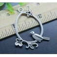 thumbnail image 3 of U8MO 10~30pc Retro Bird Flower Alloy Charms Pendant Jewelry Making DIY 40*31mm-30pcs, 3 of 8