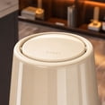 thumbnail image 5 of VAETTLO 27.6-inch Tall Wine Glass-Shaped Trash Can with Lid, Cream White, 11-inch Opening, Odor-Containing PP Plastic Laundry Basket and Storage Bin, 5 of 9