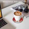 thumbnail image 6 of Red Snowman Coasters Set of 6, Absorbent Coasters for Drinks, Christmas Winter Snowflake Xmas Tree Coaster for Desk Coffee Table Protection, Home Decor House Warming Gifts 4", 6 of 8