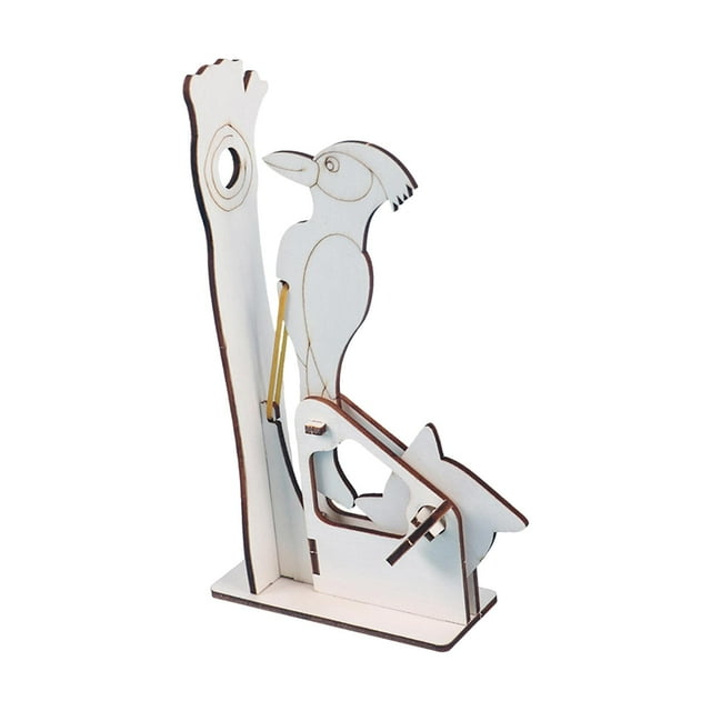 Rompecabezas con forma de pájaro carpintero, juguete educativo DIY hecho a mano, modelo de montaje DIY, decoración del hogar, juguetes de ,