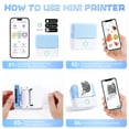 thumbnail image 6 of Mini Thermal Printer, Portable Inkless Sticker Maker, Bluetooth Wireless Label Printer for Phone, with Printer Paper, Compatible with iOS & Android, 6 of 10