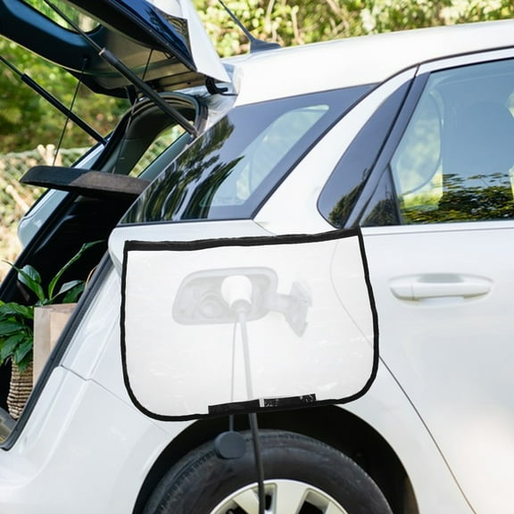 Outdoor EV Charger Cover Waterproof Shield for Electric Vehicle Charging Port All Weather Protection Black 1 Piece