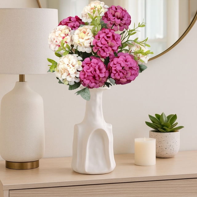 Flor artificial para decoración del hogar, bodas, centros de mesa, jardín, tamaño de cabeza de 36 cm, vibrante y de aspecto realista, incluye una flor.