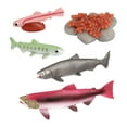 thumbnail image 1 of Conjunto de modelos de ciclo de animales Juguete de salmón Colección de juguetes educativos para Salmón Sunnimix Juego de crecimiento de tortugas marinas, 1 of 8