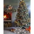 thumbnail image 3 of Farm Rooster Christmas Tree Skirt 48 Inches Large Christmas Skirt Tree, Black and White Plaid Farmhouse Tree Skirt Christmas Decorations for Fireplace Party Holidays Indoor Outdoor, 3 of 7