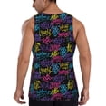 thumbnail image 3 of Xecao Graffiti Art Men's Tank Top Workout Quick Dry Sleeveless Gym Jogging Muscle Shirts Summer Swim Beach Tops, 3 of 9