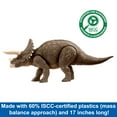 thumbnail image 2 of Jurassic World Triceratops Dinosaur Toy, Habitat Defender Figure, 2 of 5