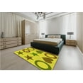 thumbnail image 5 of Ahgly Company Machine Washable Indoor Rectangle Transitional Canary Yellow Area Rugs, 8' x 10', 5 of 7