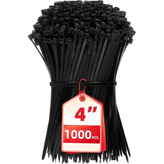 BDKWID-Zip Ties 4 inch, 1000 Pack Small Zip Ties, Self-Locking Nylon Cable Ties with 18 lbs Tensile Strength,Wire Ties for indoor and outdoor use.
