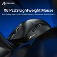 thumbnail image 3 of ATTACK SHARK X8ULTRA Mouse for Large Hand, Nordic52840 MCU, 55g SUPERLIGHT, PixArt PAW3950MAX Gaming Sensor, DPI up to 42000, Ice-Cool Nano Coating, BT/2.4G Wireless/Wired, 500mAh Battery (Black), 3 of 6