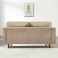 thumbnail image 3 of Jax Mid Century Modern Furniture Style Velvet Living Room Loveseat Sofa in Taupe, 3 of 5