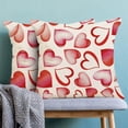 thumbnail image 4 of Valentines Day Pillow Covers 18 X 18 Inch Set of 2, Valentines Day Red Love Heart Valentines Day Throw Pillows Valentine Outdoor Decorative Cushion Cases for Couch Home Sofa Living Room, 4 of 6