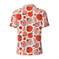 thumbnail image 4 of Rocae Hand Drawn Tomatoes for Men's Short Sleeve Polo Shirt, Quick Drying Performance Moisture Wicking Sports Men's Golf Shirt 4X-Large, 4 of 9