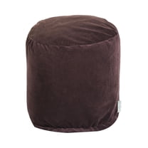 Majestic Home Goods Faux Suede Indoor Ottoman Pouf