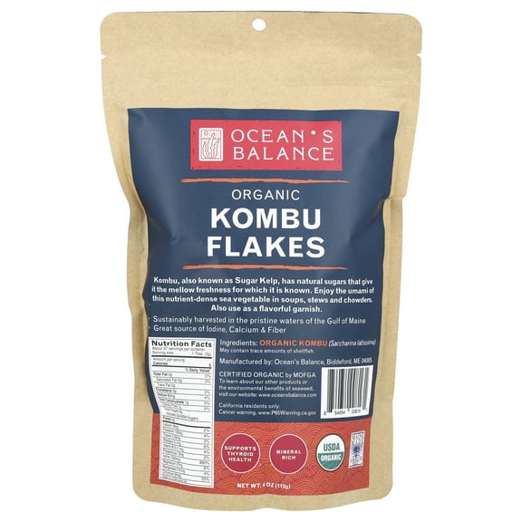 Ocean's Balance Organic Kombu Flakes, 4 oz (113 g)
