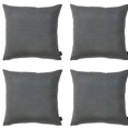 thumbnail image 3 of Set Of Four 22" X 22" Gray Polyester Zippered Pillow Cover, 3 of 5