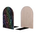 thumbnail image 2 of Naloa Rainbow Glitter 2 Pcs Bookend Large Capacity Office Book Ends for Home Office Library School Study Decoration, 2 of 8